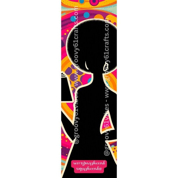 Groovy Reader Bookmark – Vintage Silhouettes for Women Who Love to Read (5-8) - Picture 3 of 5